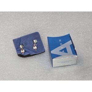 Avon Holiday Ear Cuffs Earrings Candy Cane Design In Original Box